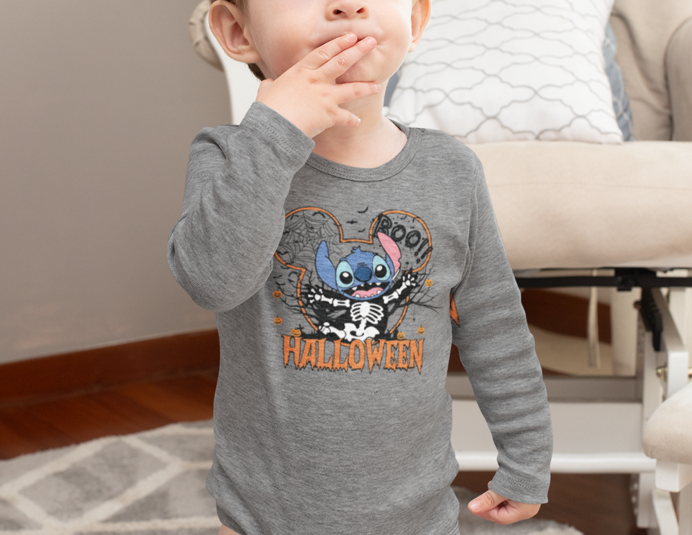 Blue Stitch Halloween Long Sleeve Onesie 65109076638067014008 19 Kids clothes Worlds Worst Tees