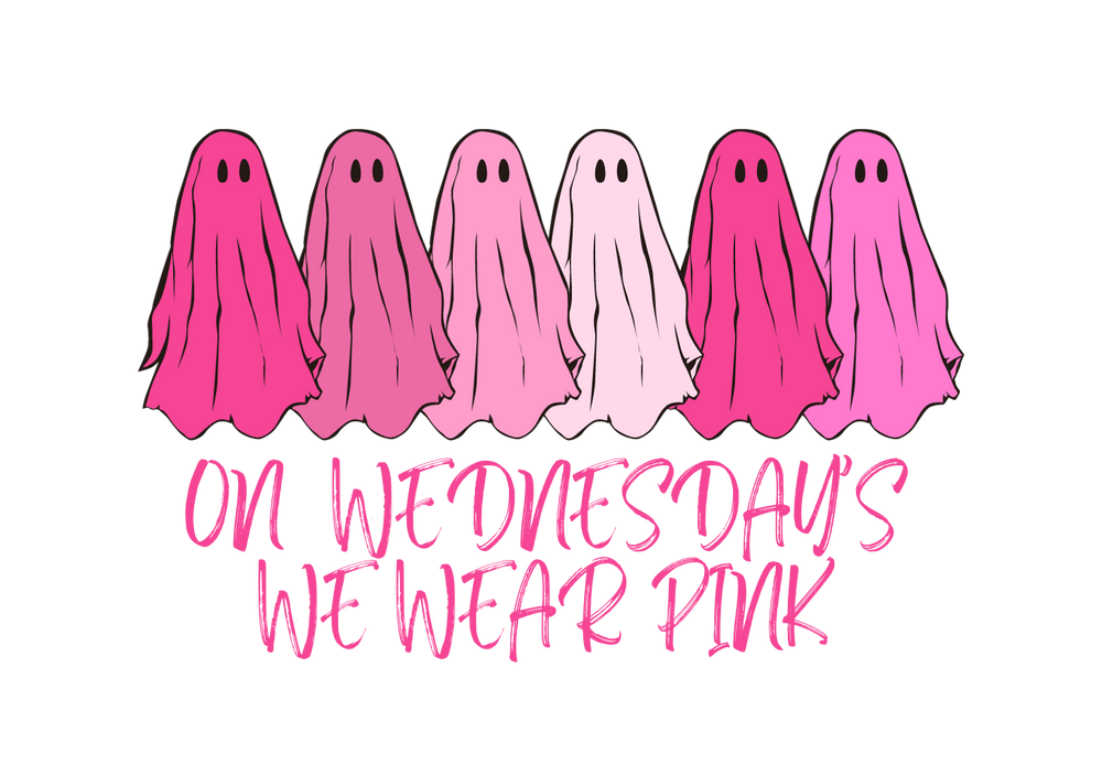 On Wednesday's We Wear Pink Baby Long Sleeved Onesie