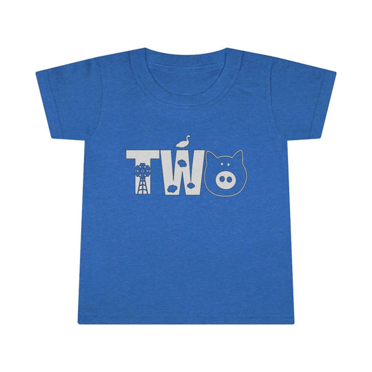 A toddler tee with a classic fit, featuring high stitch density and durable double-needle collar, sleeve, and bottom hems. Made of 100% Ringspun cotton, light fabric, perfect for kids.