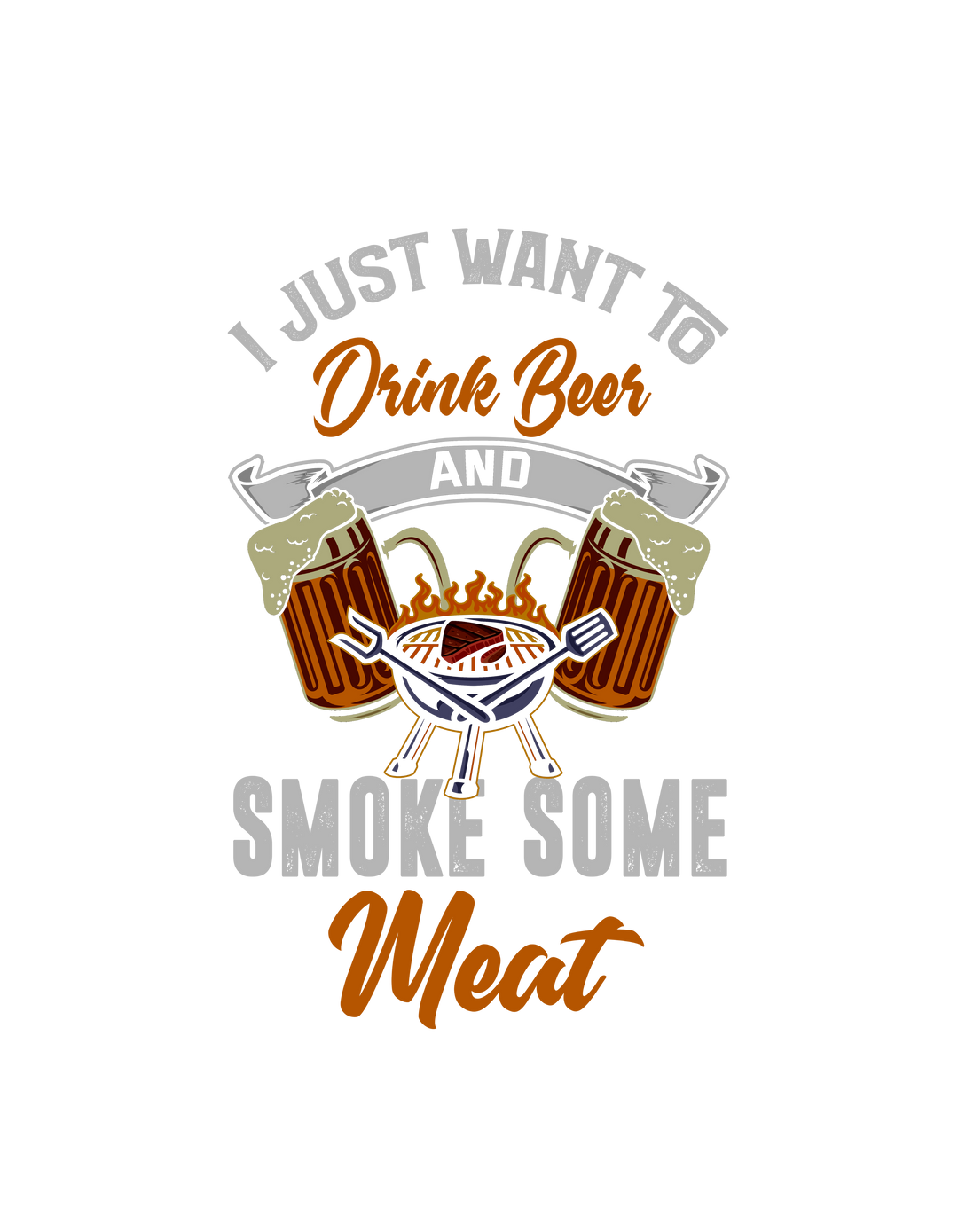 Drink Beer and Smoke Meat Tee 12550291820013390132 24 T-Shirt Worlds Worst Tees