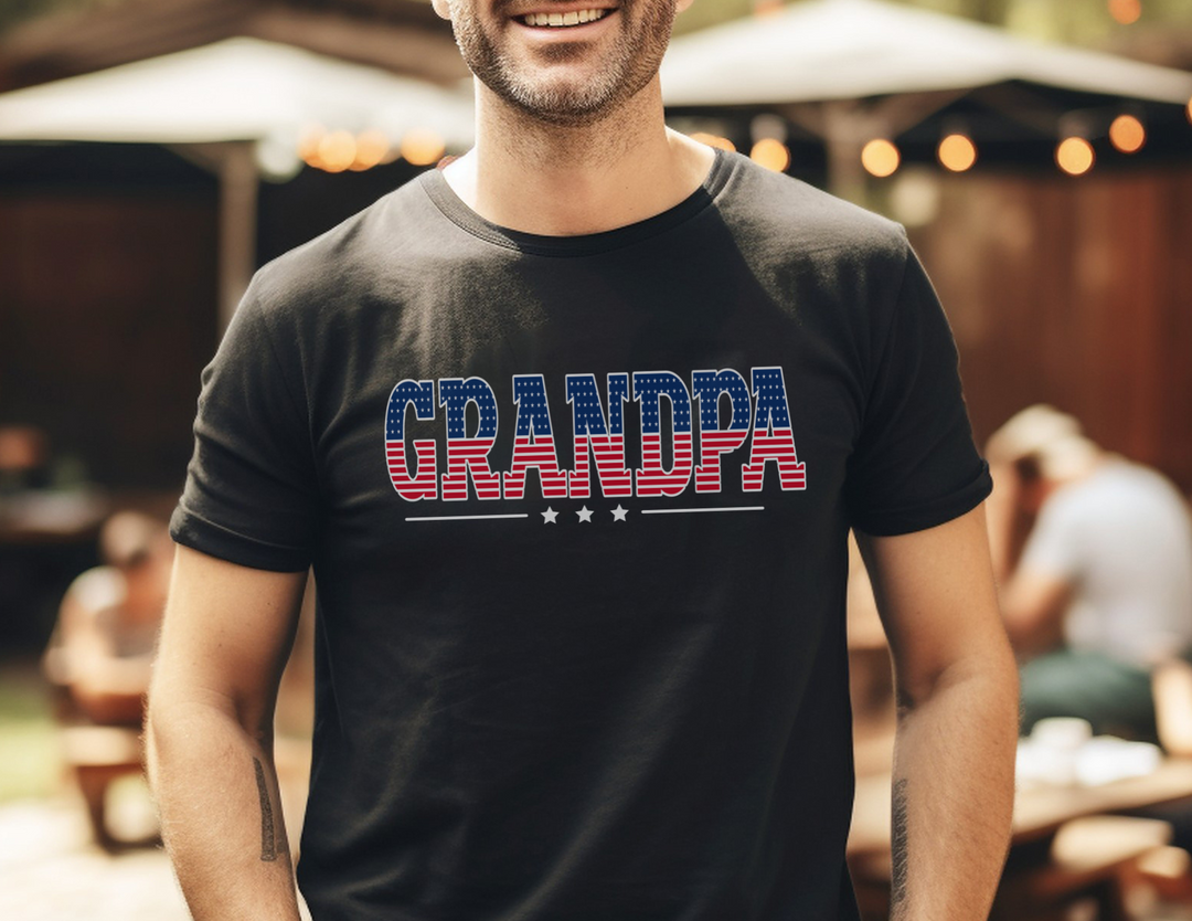 USA Grandpa Tee: A soft-washed, ring-spun cotton t-shirt featuring a relaxed fit and durable double-needle stitching, ideal for daily wear.