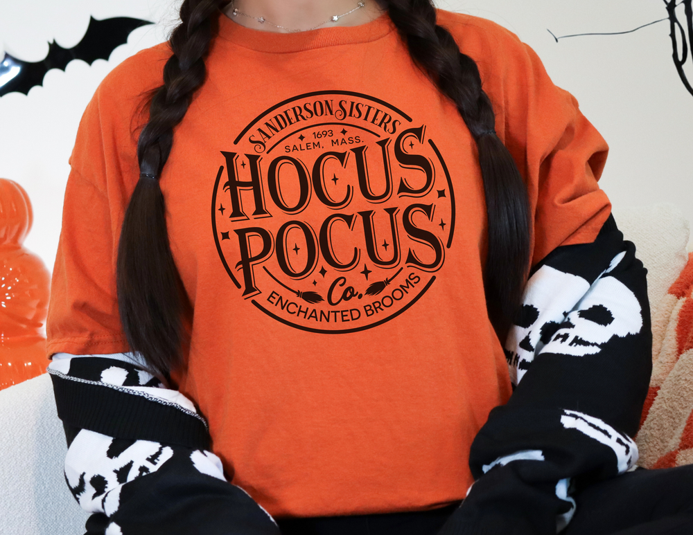 A heavy blend crewneck sweatshirt, the Hocus Pocus Crewneck offers comfort with ribbed knit collar, no itchy seams, and a loose fit. Made of 50% cotton and 50% polyester. Sizes: S-5XL.