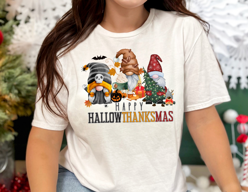 Happy HallowThanksMas Tee