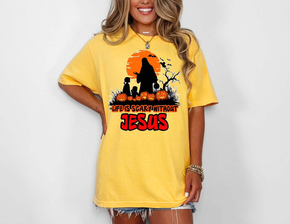 Life is Scary Without Jesus Tee 12136863061553362567 28 T-Shirt Worlds Worst Tees