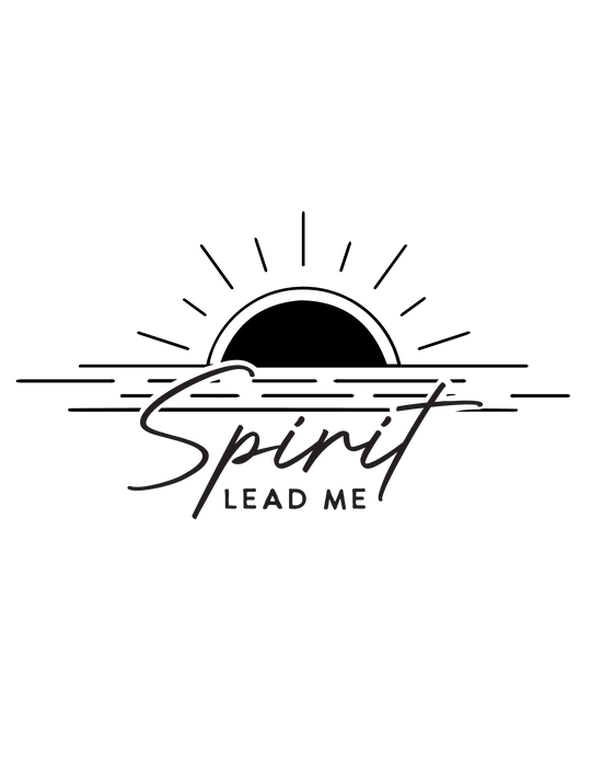 Spirit Lead Me Hoodie: Unisex black hooded sweatshirt with calligraphy-style text. Cotton-polyester blend, kangaroo pocket, and matching drawstring. Medium-heavy fabric, classic fit, tear-away label. Ideal for cold days.