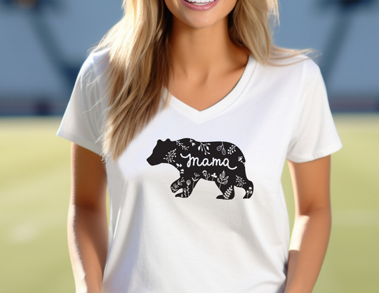 Mama Bear Short Sleeve V-Neck Tee 88466760999271023804 24 V-neck Worlds Worst Tees