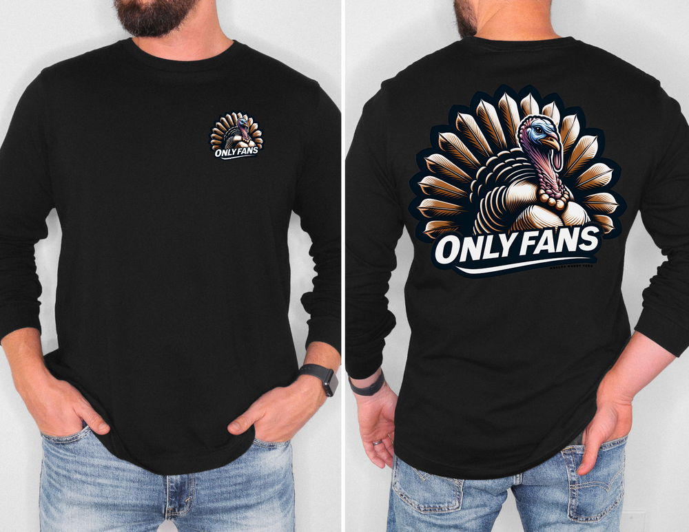A relaxed fit, garment-dyed long-sleeve tee made of 100% ring-spun cotton. Featuring a Turkey Hunting design, this shirt offers softness and style for casual comfort. From Worlds Worst Tees, the Only Fans Hunting Long Sleeve T-Shirt is a wardrobe favorite.
