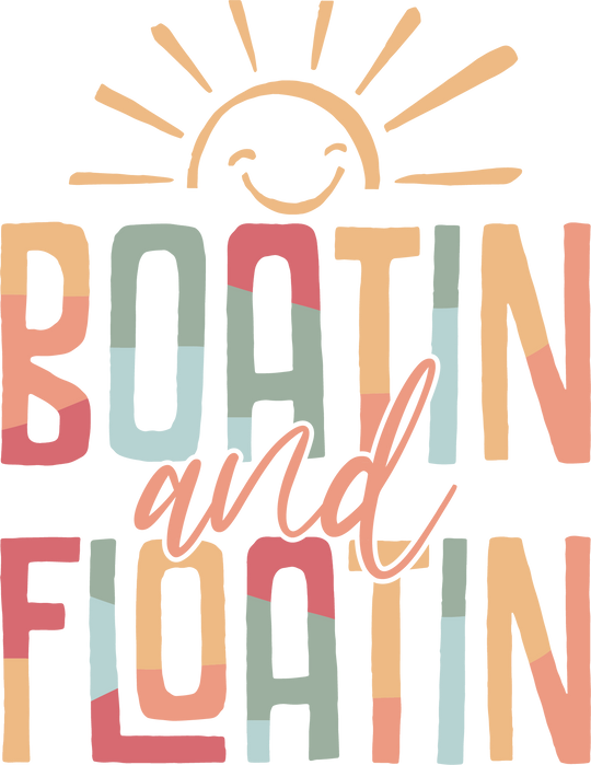Boatin and Floatin Tee: A relaxed-fit, garment-dyed t-shirt made of 100% ring-spun cotton, featuring durable double-needle stitching and a classic crew neckline.