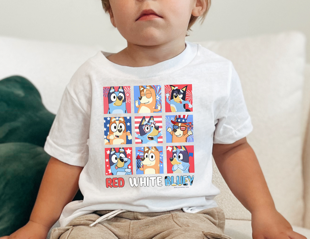 Red White and Bluey Toddler Tee