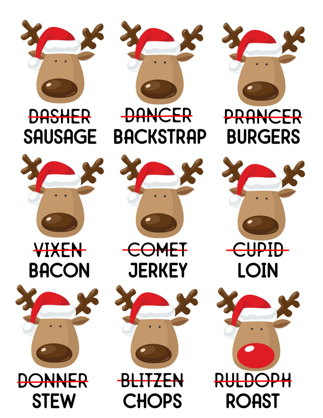 Reindeer Names Tee 33438508195133334108 24 T-Shirt Worlds Worst Tees
