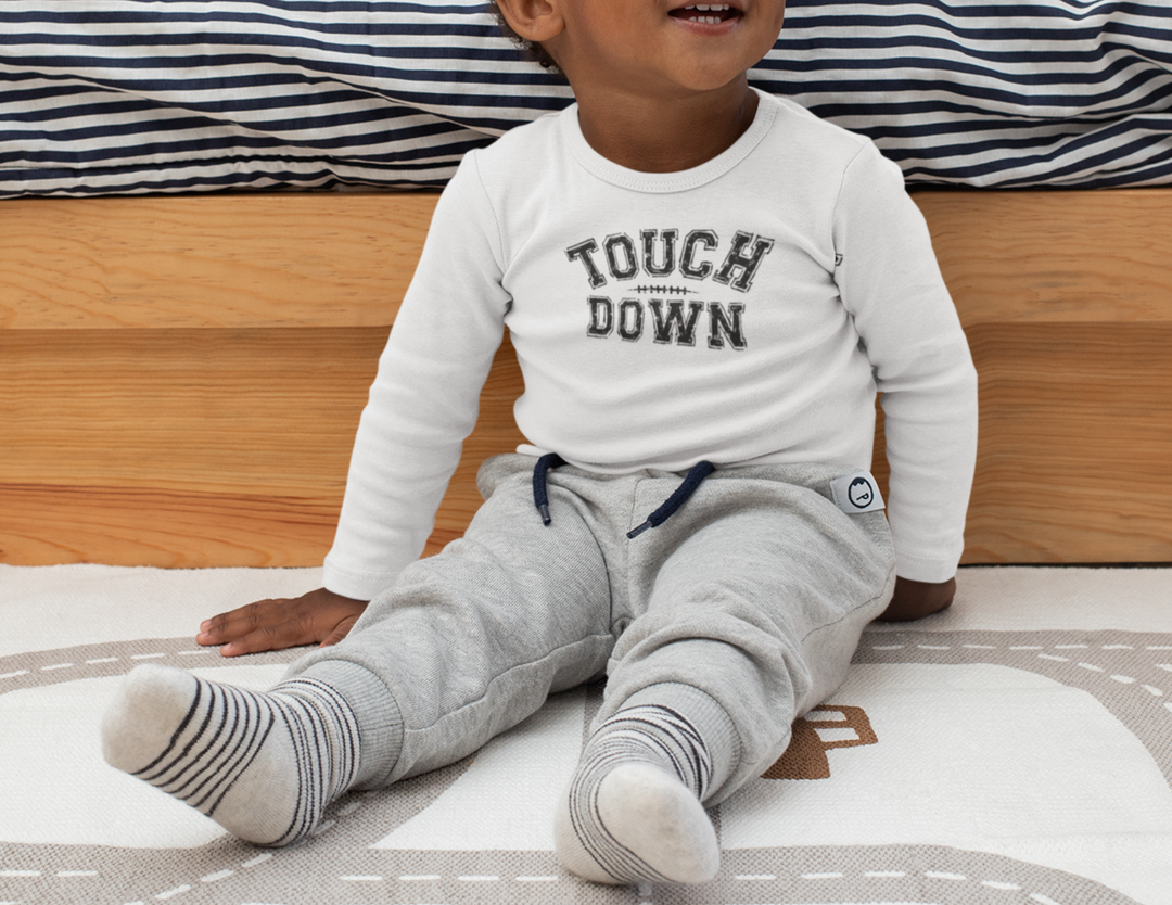 Touch Down Long Sleeve Onesie 14900325255722673224 19 Kids clothes Worlds Worst Tees