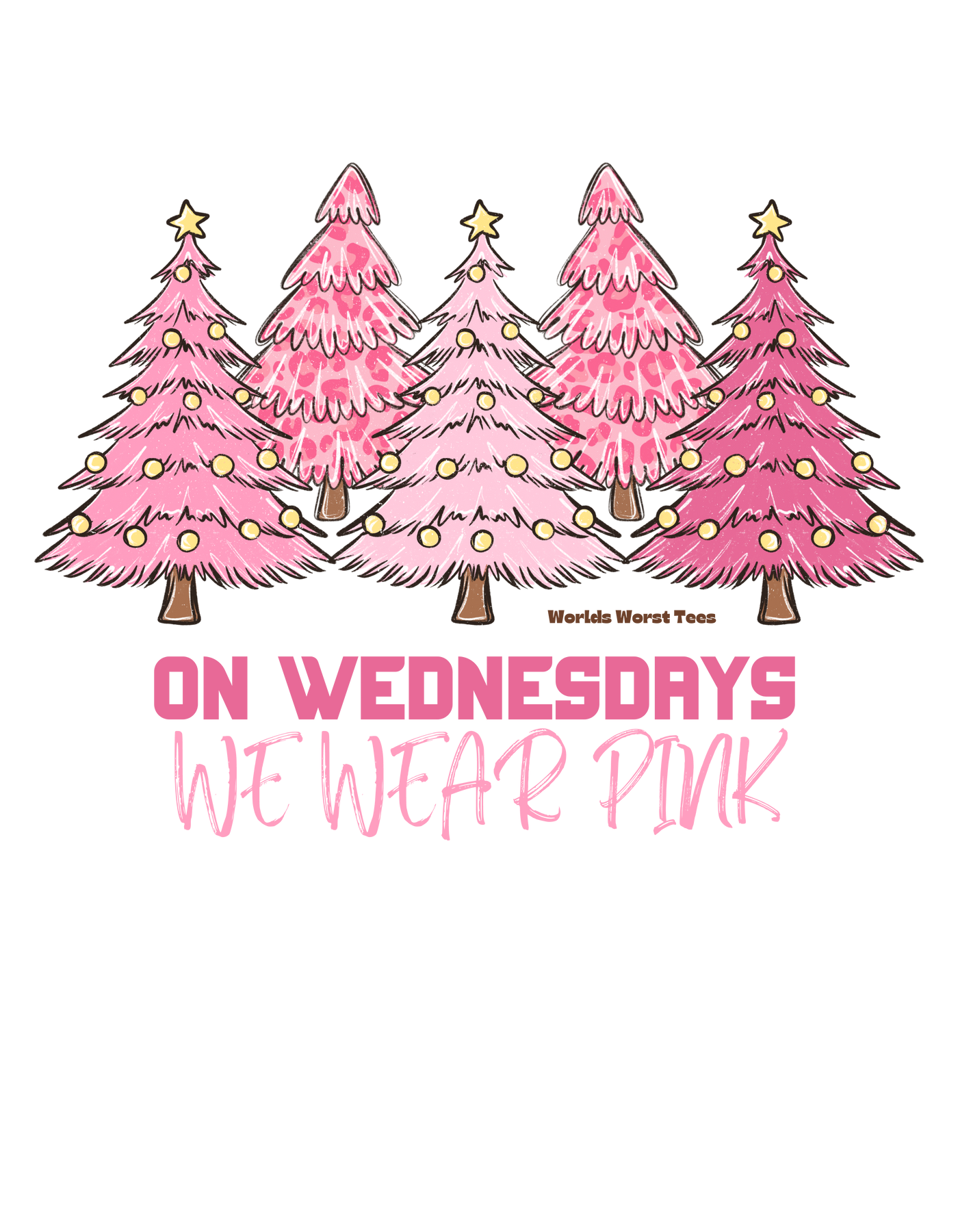 On Wednesdays we wear pink Christmas Toddler Long Sleeve Tee