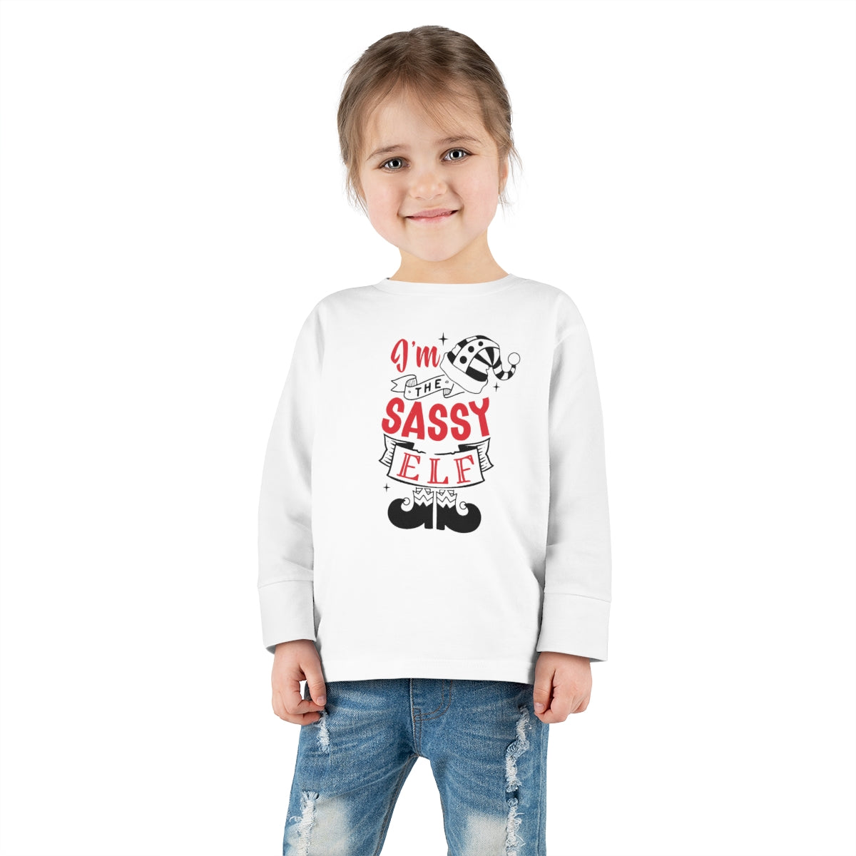 I'm the Sassy Elf Toddler Long Sleeve Tee