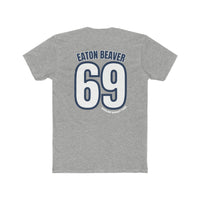 Men's NY Yankers #69 Eaton Beaver tee, premium fit, 100% cotton, ribbed collar, roomy, light fabric, ideal for workouts and daily wear.
