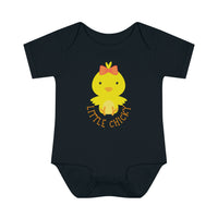 Infant Little Chicky Onesie with lap shoulders, made of soft ring-spun cotton. Unisex fit, light fabric, perfect for younglings. Ideal for comfort and ease of dressing.
