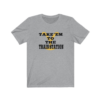 Take 'Em To The Train Station- Unisex Jersey Short Sleeve Tee - huserdesigns