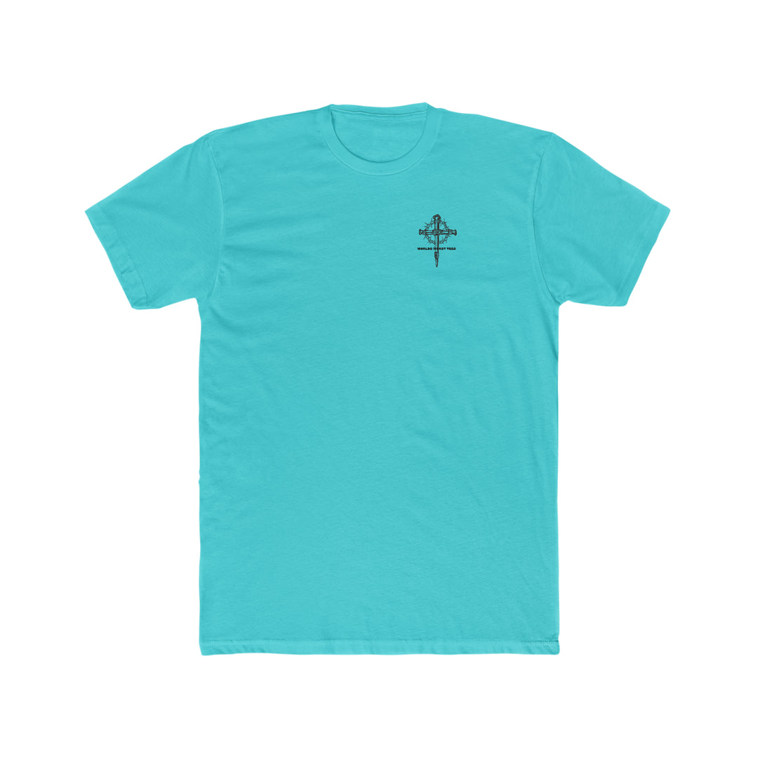 A relaxed fit Man of God Son Husband Dad Tee, crafted from 100% ring-spun cotton. Garment-dyed for extra coziness, featuring double-needle stitching for durability and a seamless design.