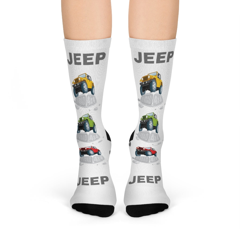 Jeep Wrangler - Sublimation Crew Socks - huserdesigns