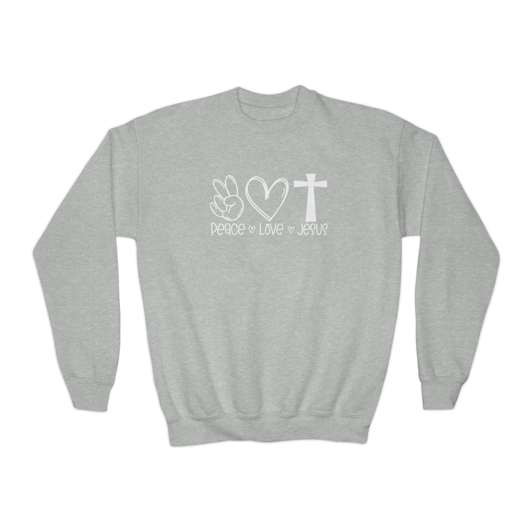 Peace Love and Jesus Youth Hoodie