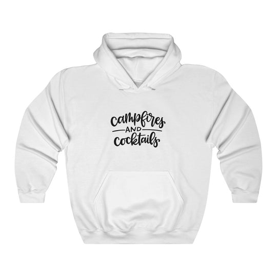 Cocktails and Campfires-  Heavy Blend™ Hooded Sweatshirt - huserdesigns