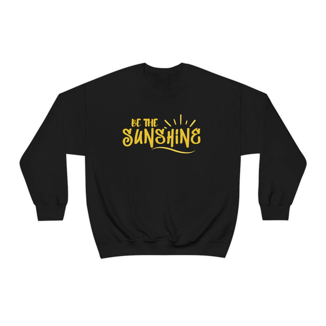 A unisex heavy blend crewneck sweatshirt featuring Be The Sunshine design. Made of 50% cotton, 50% polyester, ribbed knit collar, no itchy side seams. Medium-heavy fabric, loose fit, sewn-in label.