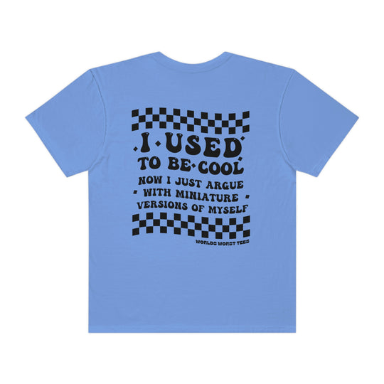 Relaxed fit I Used to Be Cool Mom Tee, garment-dyed 100% ring-spun cotton shirt. Soft-washed fabric, double-needle stitching for durability, no side-seams for a tubular shape. Sizes: S-3XL.