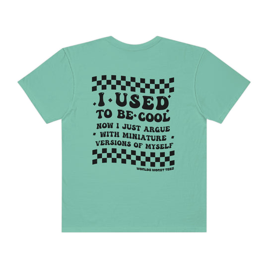 Relaxed fit I Used to Be Cool Mom Tee, 100% ring-spun cotton, garment-dyed for coziness. Double-needle stitching, no side-seams for durability and shape retention. Sizes: S-3XL.