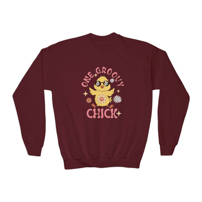 One Groovy Chick Youth Crewneck