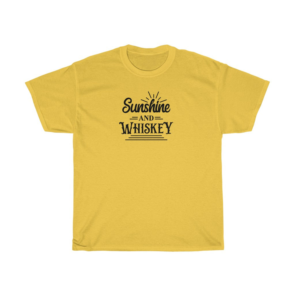 Sunshine and Whiskey- Unisex Heavy Cotton Tee - huserdesigns