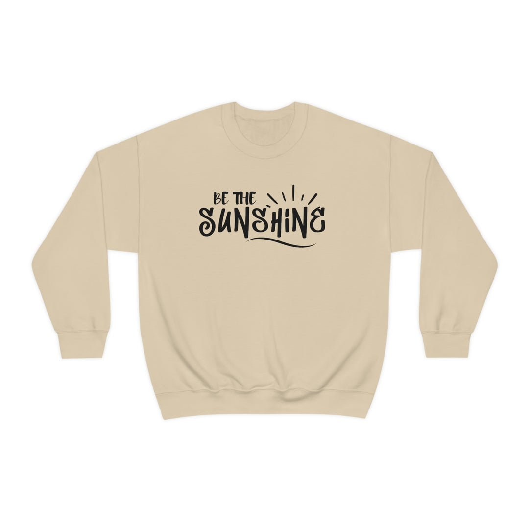 A unisex heavy blend crewneck sweatshirt, the Be The Sunshine Crewneck offers pure comfort with ribbed knit collar, no itchy side seams, and a loose fit. Made of 50% cotton and 50% polyester.
