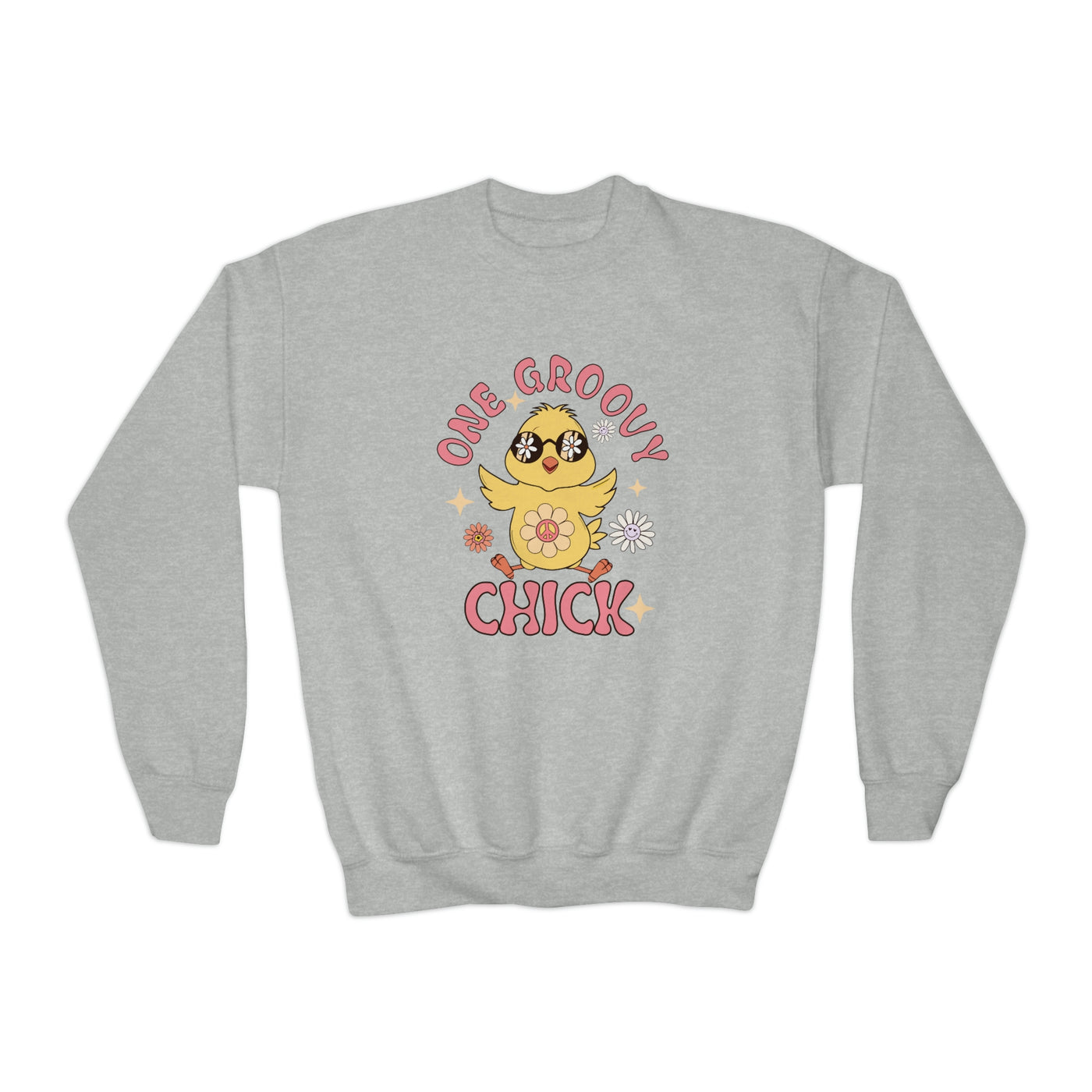 One Groovy Chick Youth Crewneck