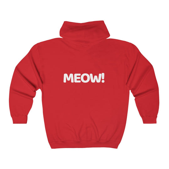 MEOW!-  Unisex Heavy Blend™ Full Zip Hooded Sweatshirt - huserdesigns