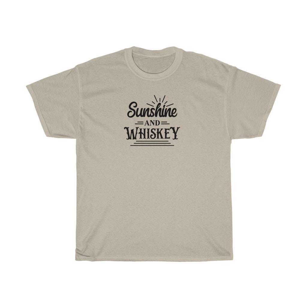 Sunshine and Whiskey- Unisex Heavy Cotton Tee - huserdesigns