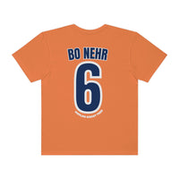 Houston Asshats #6 Bo Nehr Tee: Back of a relaxed-fit t-shirt with a number and logo. 100% ring-spun cotton, garment-dyed for coziness and durability. Ideal for daily wear.