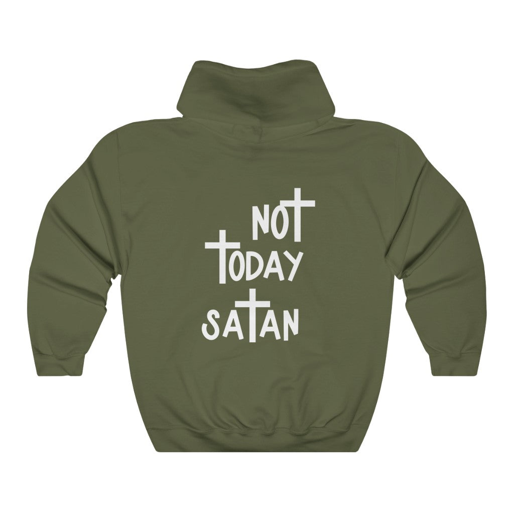 Not Today Satan-  Unisex Heavy Blend™ Hooded Sweatshirt - huserdesigns