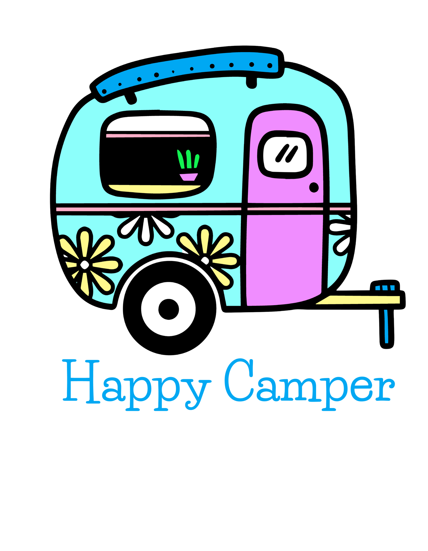 Happy Camper Tie-Dye Tee