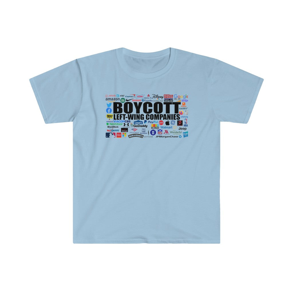 Boycott Leftwing Companies - Unisex T-Shirt - huserdesigns