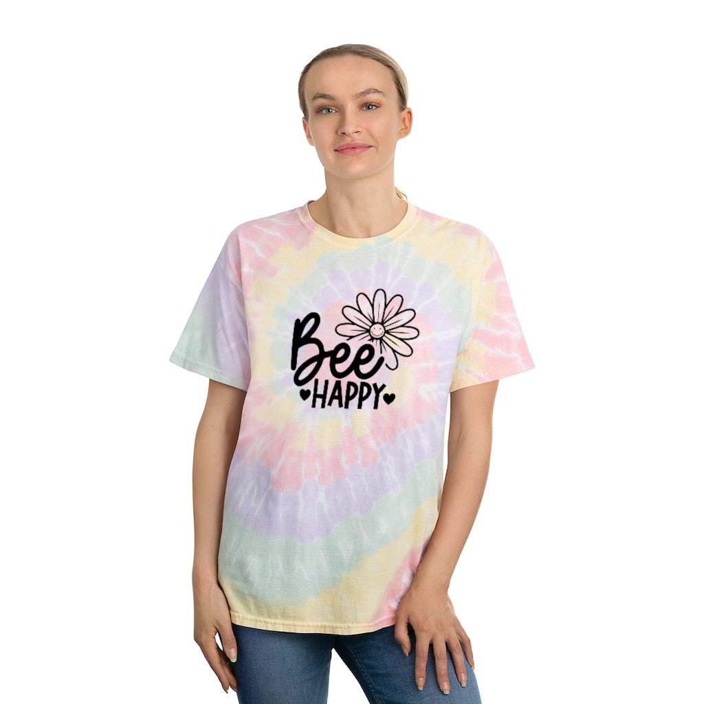 Bee Happy-  Tie-Dye Tee - huserdesigns