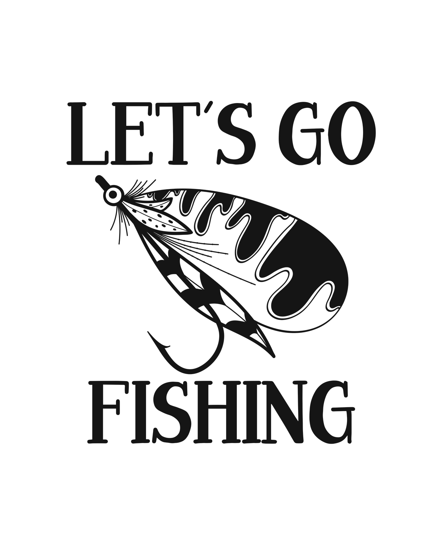 Let's Go Fly Fishing Unisex Tee