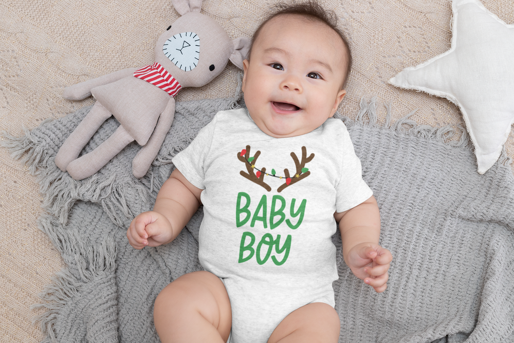Baby Boy Reindeer Onesie