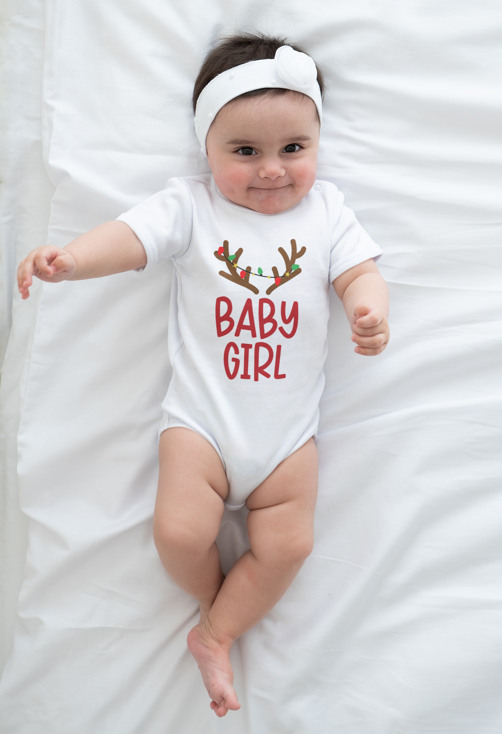 Baby Girl Reindeer Onesie