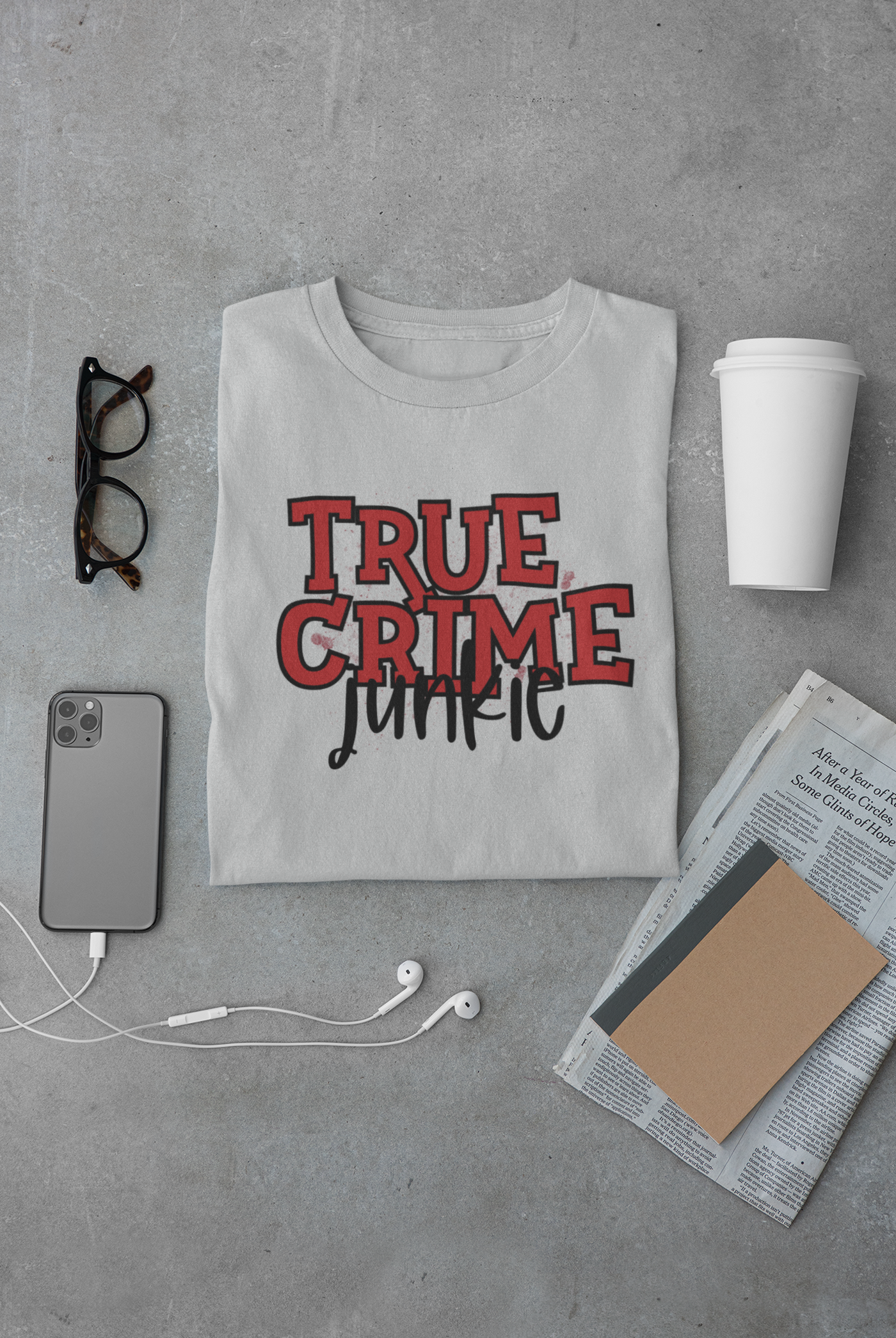True Crime Junkie-  Unisex Jersey Short Sleeve Tee - huserdesigns