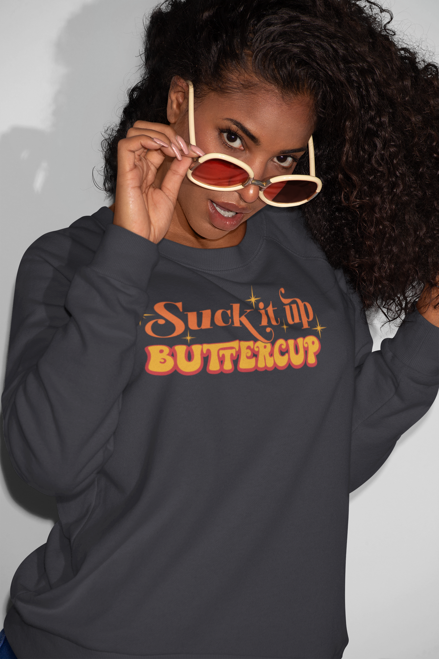 Suck it Up Buttercup-  Unisex Heavy Blend™ Crewneck Sweatshirt - huserdesigns