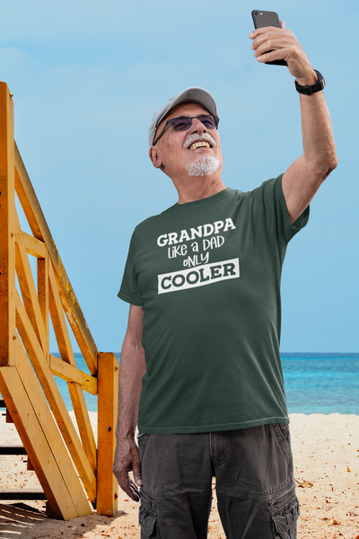 Grandpa Like Dad but Cooler-  Crew Tee - huserdesigns