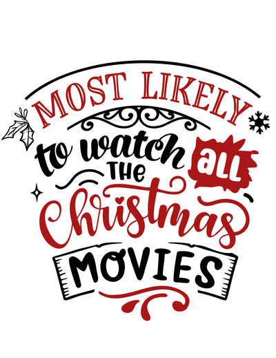 Watch All Christmas Movies  3\4 Raglan Tee
